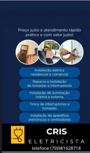 Cris eletricista instalação e reparação 