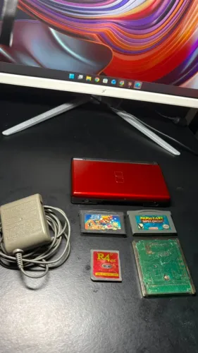 Nintendo DS Lite Vermelho + Jogos e Acessórios