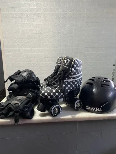 Patins Quad Traxart TR + Kit de Proteção + Capacete | Tam. 35/36
