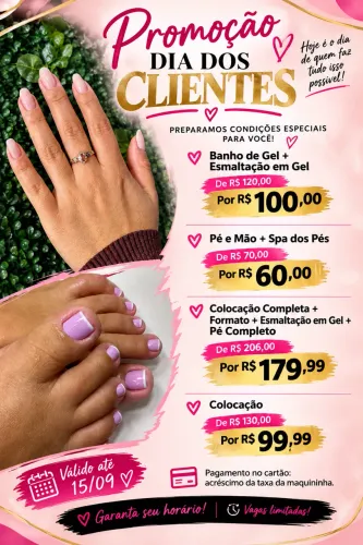 Alongamento de gel, fibra,banho de gel, manicure tradicional!