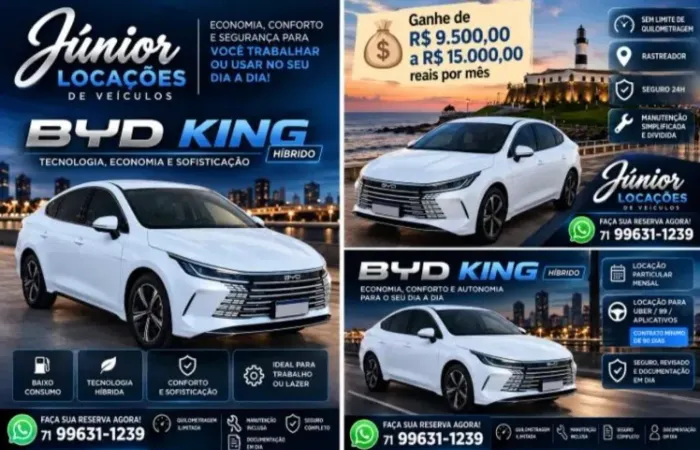 Aluguel de carro híbrido BYD King