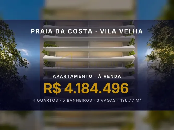 Apartamento moderno e sofisticado na Praia da Costa - Vila Velha!