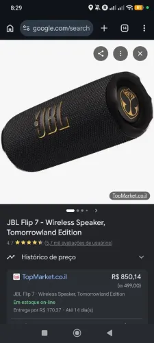 JBL Flip 7 Tomorrowland importada Original