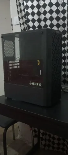 Gabinete gamer Mancer Hexer 2, Mid-Towe, Lateral de Vidro, Com 3 Fans, Preto, MCR-HX2-BK