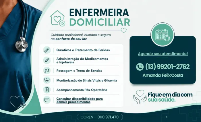 Enfermeira Particular: Procedimentos Técnicos e Assistência Completa a Domicílio
