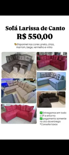 Vendo estofados de canto Julie larisaa novas de fábrica 