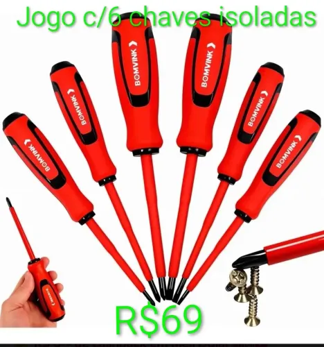 Jogo Chave fenda e Philips isoladas