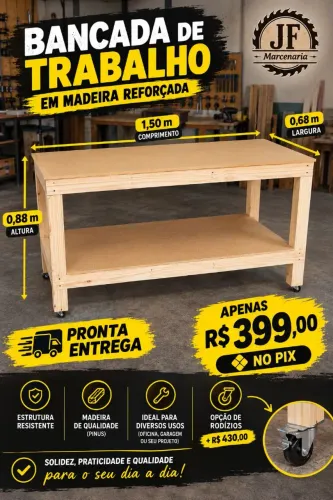 Bancada de trabalho 2 Folhas