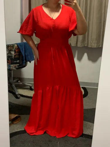 Vestido longo vermelho