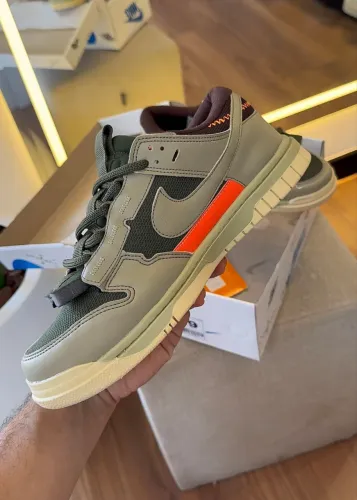 Tênis Nike Dunk Low Remastered Jumbo verde militar 38 ao 43
