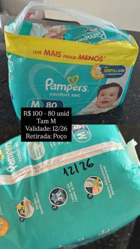 Fraldas lacradas para venda - Tam M