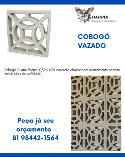 Cobogó concreto vibrado