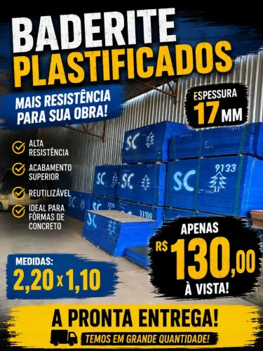 Madeirites plástificados 17mm 130$ avista
