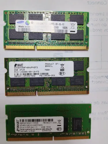 Memória Kit com 3 para Notebook