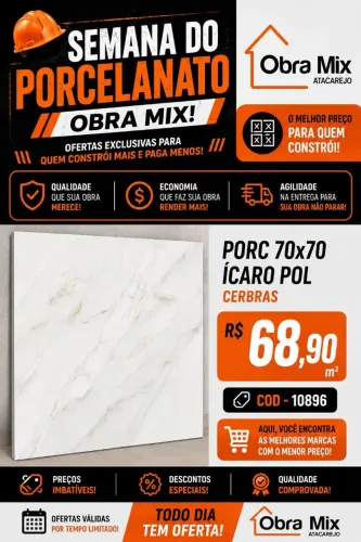 Porcelanato ícaro polido tipo A 70x70
