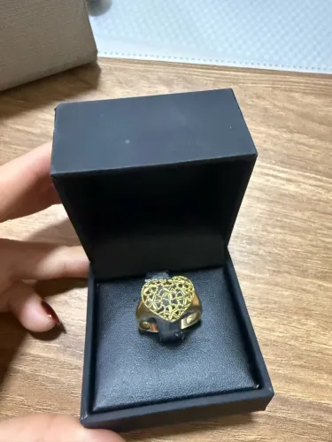 Anel coração ouro 18k/ número 20/ loja física