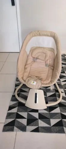 Cadeira 3 em 1 Sensor de Movimento Balanço Automático Aura Deluxe Bege da Mastela