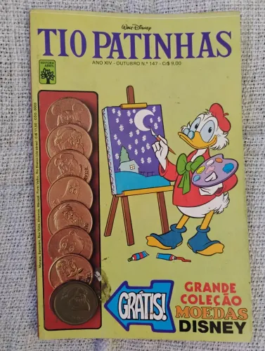 TIO PATINHAS n°147 COM O BRINDE: MOEDA DO PROFESSOR PARDAL!!! (10/1977) ABRIL 
