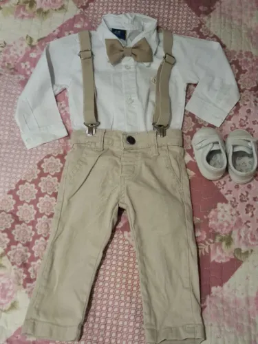 Conjunto social para batizado/aniversário bebê menino M 