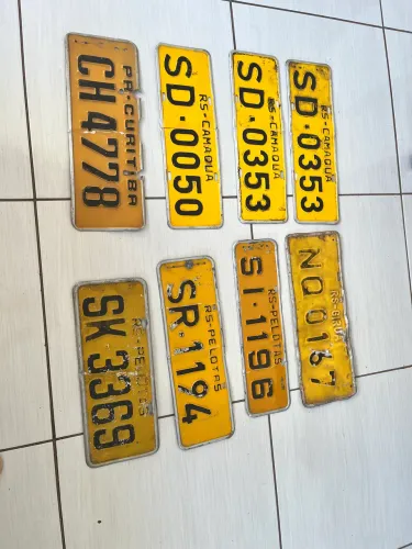 placas antigas de carro 