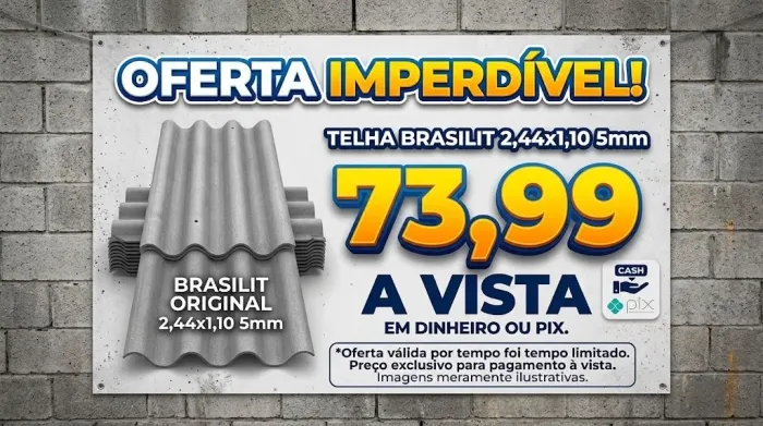Telha Brasilit 2,44x1,10 5mm