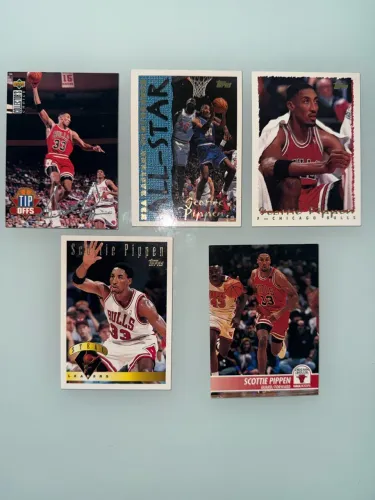 Pack 5 Cartas Scottie Pippen NBA Bulls 90s Spectralight