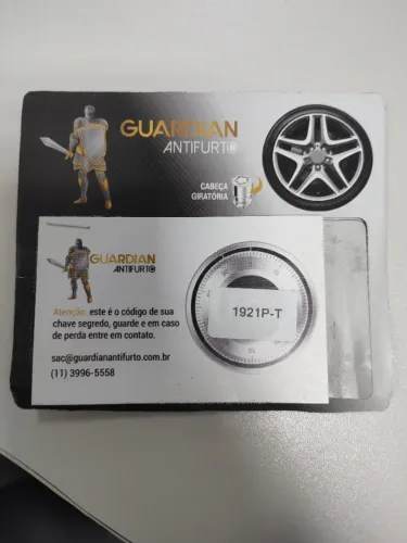 Conjunto antifurto universal para rodas de veículos (somente com 03 peças) - Vendo ou troc