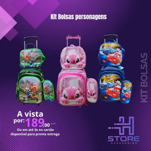 Kit Bolsas personagens