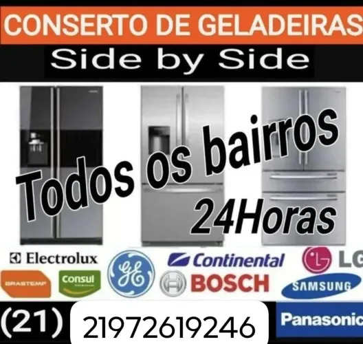 Geladeiras side by side conserto em todo rio