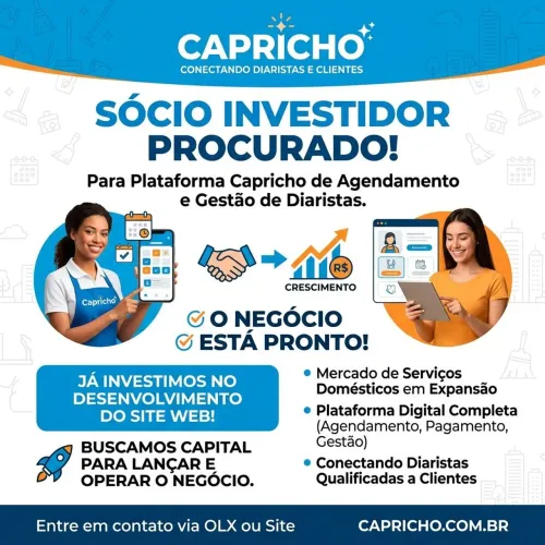 Vaga de emprego como sócio investidor