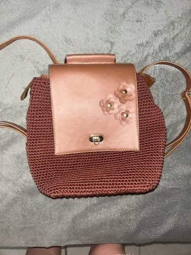 bolsa de croche feita a mão mochila