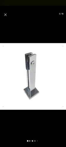 PROMOÇÃO Coluna torre pinça inox 304 30cm 1 furo guarda corpo polida NOVA