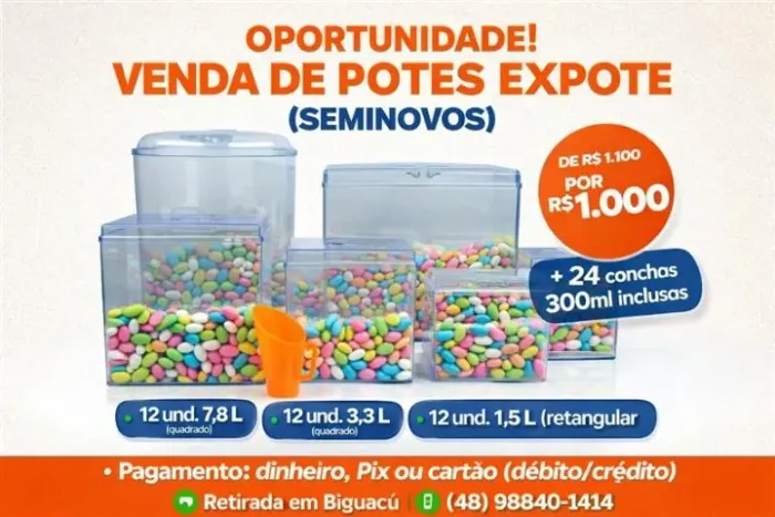 VENDA DE POTES EXPOTE