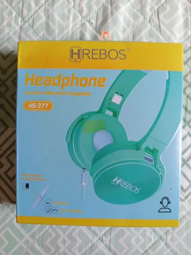 fone de ouvido NUNCA USADO, modelo: HREBOS -HS377 (com microfone, controle e anti ruídos)