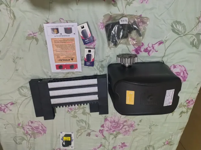 Kit Motor Portão Dz Casa Garen 1/4 HP 3 metros + 2 Controles