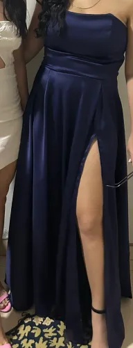 Vestido formatura azul marinho