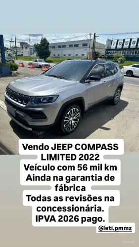 Jeep Compass Limited T270 1.3 Flex AUT 2022 (IPVA 26 PAGO E GARANTIA DE FÁBRICA)