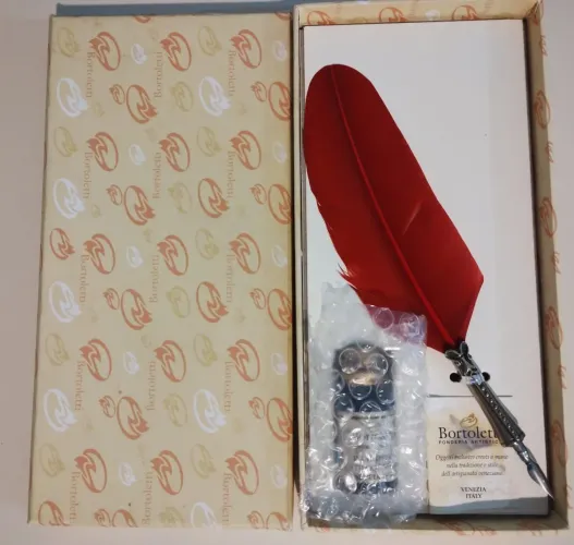 Kit Original Bortoletti - Pena de Escrita Italiana Artesanal - Novo