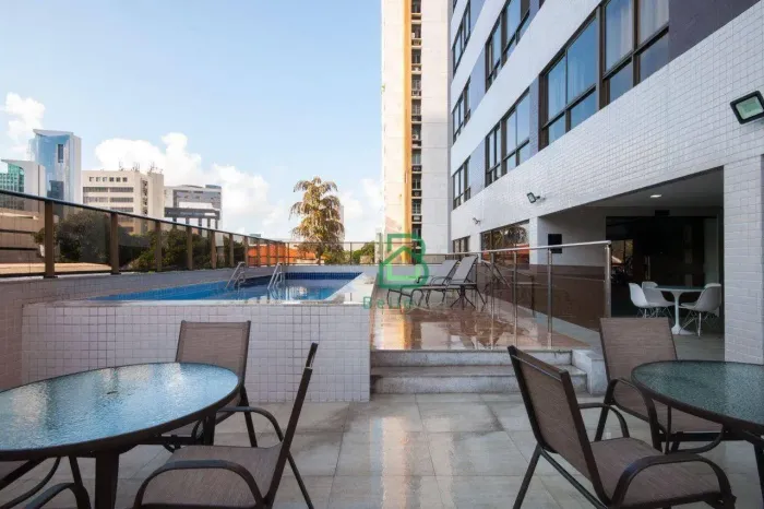 Apartamento com 2 dormitórios para alugar, 45 m² por R$ 4.200,00/mês - Paissandu - Recife/