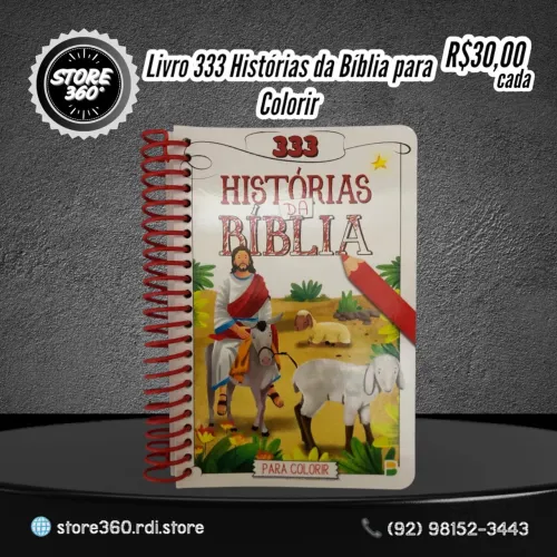 Livro 333 Histórias da Bíblia para Colorir 