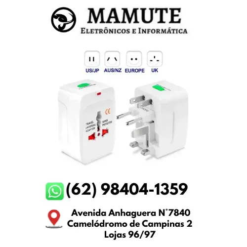 Adaptador Tomada Universal Viagem Internacional Uk Eua Europa Asia Todos Os Países