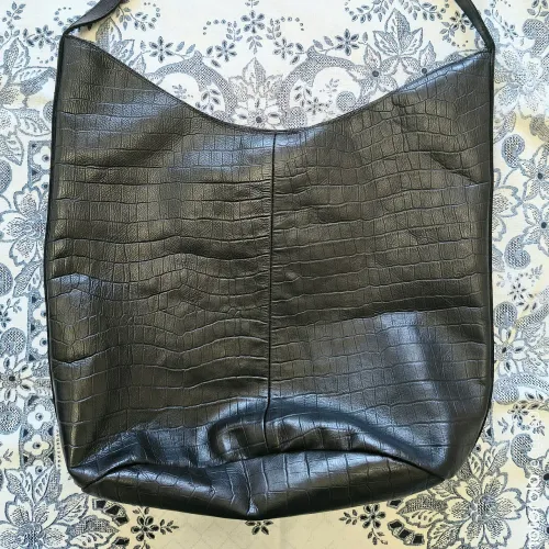 Bolsa de couro Viq Miq - Preta- Original e Conservada