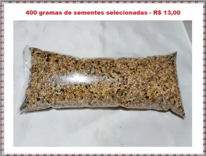 Sementes - ração para periquitos, canários e calapsitas 