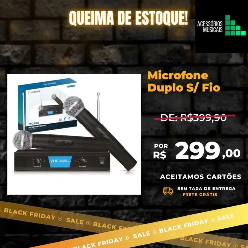 Microfone Duplo Sem Fio