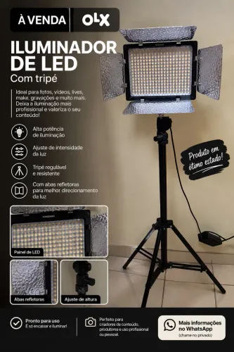 ILUMINADOR LED YONGNUO + TRIPÉ