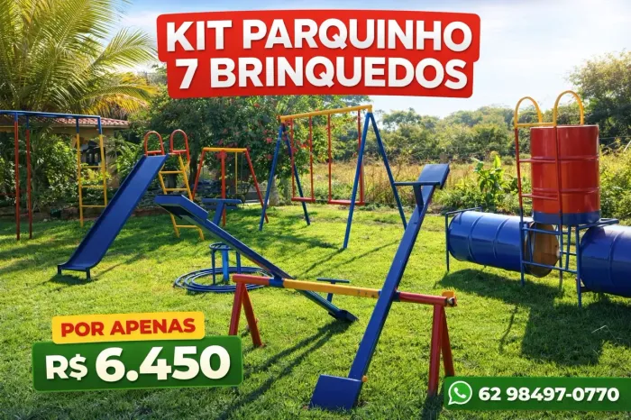 Brinquedos de parquinho Escorregador, Gangorra, Gia Gira, pra escolas, chácara.