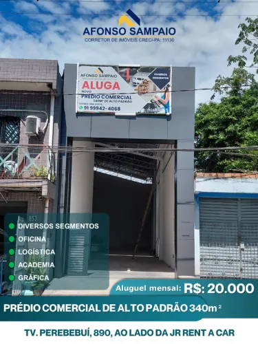 Excelente Prédio Comercial de Alto Padrão, 340m² no Bairro da Pedreira Próx. Pedro Miranda