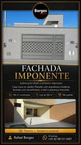 CASA NOVA JARDIM PLANALTO 3 SUÍTES PLENAS PORCELANATO ILUMINAÇÃO LED AMPLO QUINTAL OPORTUN