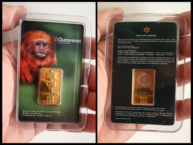 CARTÃO OURO MINAS 1GRAMA 24K 999.