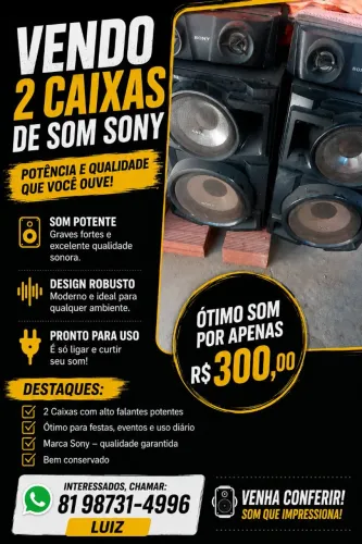 Vendo dois caixas de som Sony